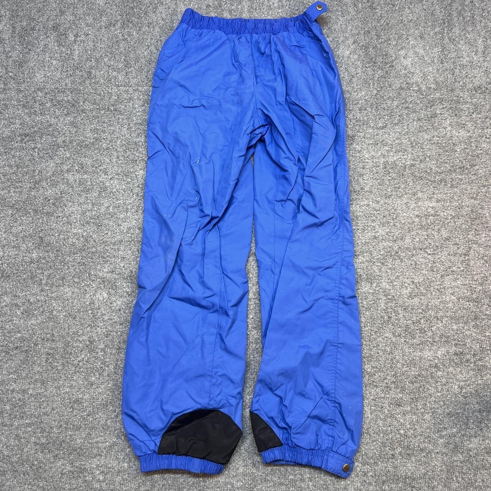 Vintage Columbia Snow Pants Mens Small Blue Insulated Ski Elastic Waist Pockets